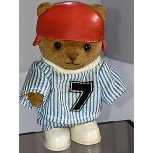 Vintage 80’s Flocked Bear - Boy Fuzzy Bear
